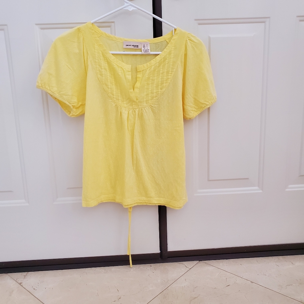 DKNY yellow blouse